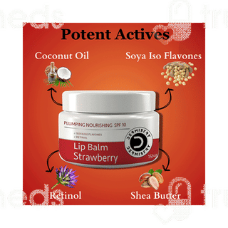 Dermistry Plumping Nourishing Spf 10 Strawberry Lip Balm 15ml