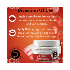 Dermistry Plumping Nourishing Spf 10 Strawberry Lip Balm 15ml