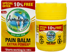 Amrutanjan New Extra Power Pain Balm 8ml+0.8ml Free Amrutanjan New Extra Power Pain Balm 8ml+0.8ml Free