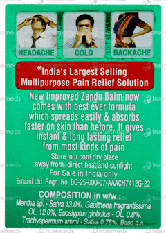 Zandu Balm 8ml + 1.6ml Free