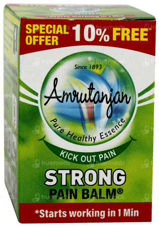 Amrutanjan Strong Pain Balm 8ml + 0.8ml Free