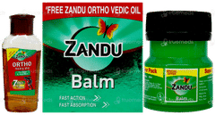 Zandu Balm 50Ml With Zandu Ortho Vedic Oil 12Ml Free Zandu Balm 50Ml With Zandu Ortho Vedic Oil 12Ml Free