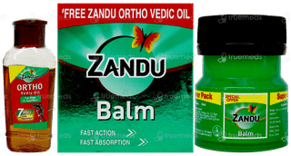 Zandu Balm 50Ml With Zandu Ortho Vedic Oil 12Ml Free