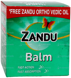 Zandu Balm 50Ml With Zandu Ortho Vedic Oil 12Ml Free