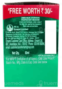Zandu Balm 50Ml With Zandu Ortho Vedic Oil 12Ml Free
