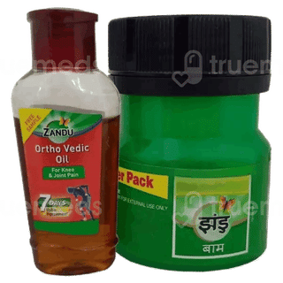 Zandu Balm 50Ml With Zandu Ortho Vedic Oil 12Ml Free