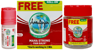 Amrutanjan New Maha Strong Pain Balm 50Ml With Roll On 2.5Ml Free