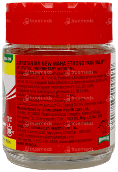 Amrutanjan New Maha Strong Pain Balm 50Ml With Roll On 2.5Ml Free