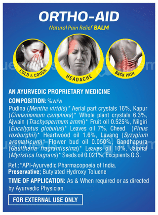 Ortho Aid Rapid Pain Relief Balm 10Ml