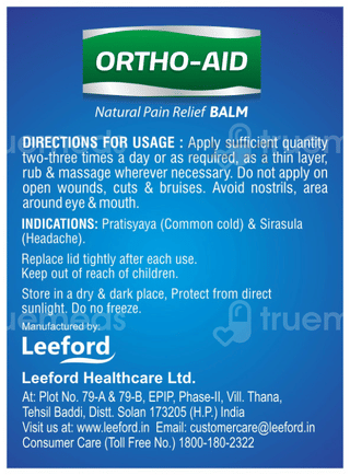 Ortho Aid Rapid Pain Relief Balm 10Ml