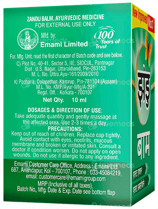 Zandu New Improved Balm 10Ml