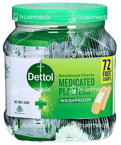 Dettol Medicated Plaster Washproof Strips 100 With 72 Free Dettol Medicated Plaster Washproof Strips 100 With 72 Free