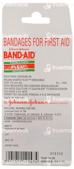 Johnsons Flexi Antiseptic Band Aid 30