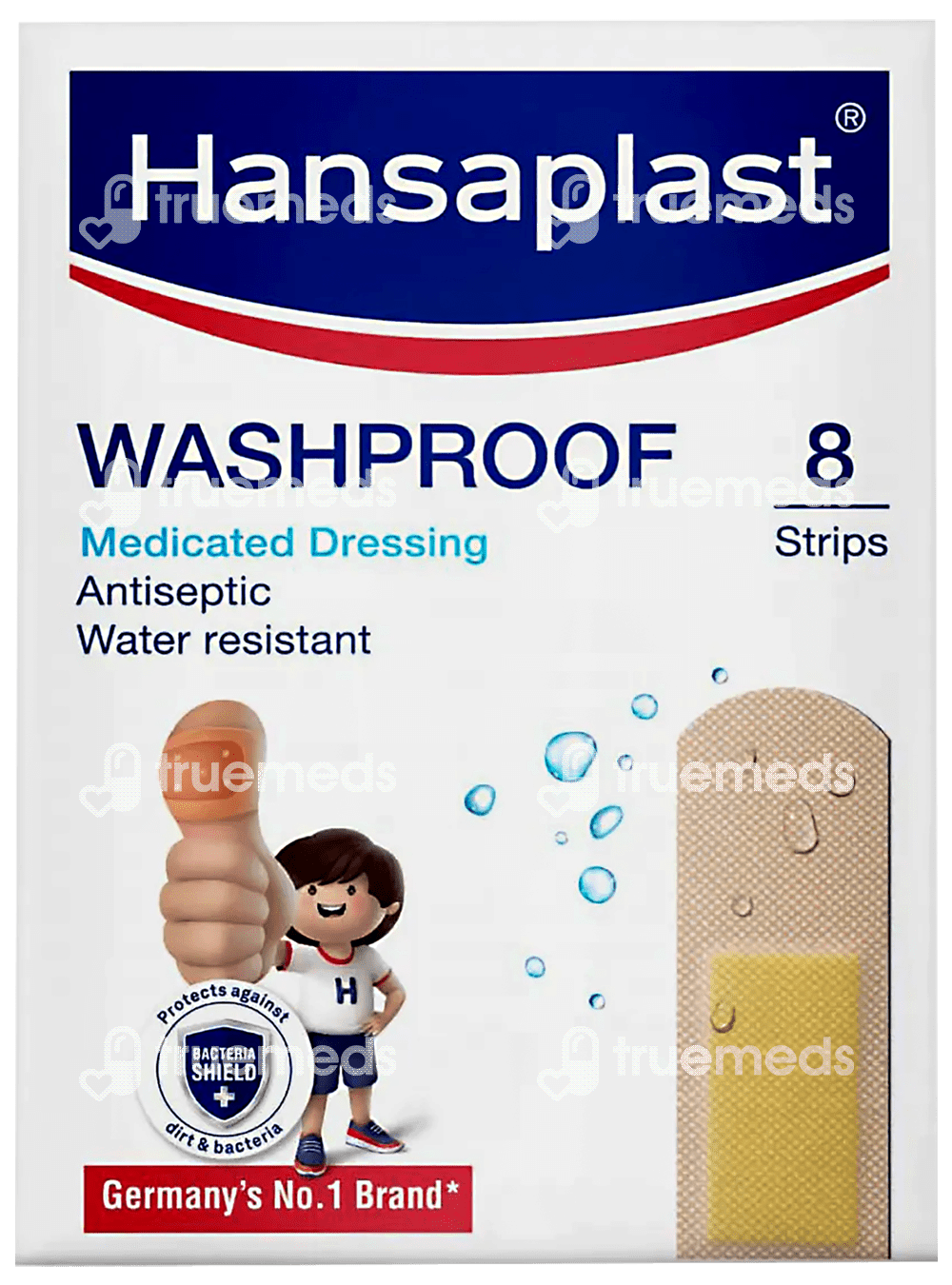 Hansaplast Washproof Medicated Dressing Bandage 8 Uses, Side Effects
