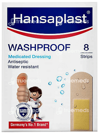 Hansaplast Washproof Medicated Dressing Bandage 8