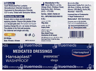 Hansaplast Washproof Medicated Dressing Bandage 8