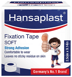 Hansaplast 2.5cm X 9.14m Soft Fixation Tape 1 Hansaplast 2.5cm X 9.14m Soft Fixation Tape 1