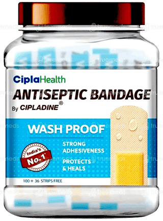 Cipladine Antiseptic Washproof Bandage Strips 100 With 36 Free