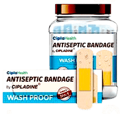 Cipladine Antiseptic Washproof Bandage Strips 100 With 36 Free