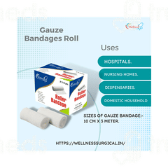 Wellness Surgical 10cm X 3m Roller Bandages 12