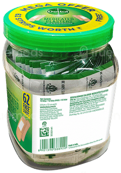Dettol Medicated Plaster Washproof Strips 110 With 62 Free