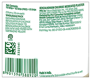 Dettol Medicated Plaster Washproof Strips 110 With 62 Free