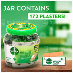 Dettol Medicated Plaster Washproof Strips 110 With 62 Free