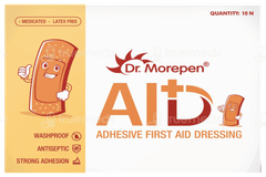 Dr Morepen Aid Adhesive First Aid Dressing Bandages 10 Dr Morepen Aid Adhesive First Aid Dressing Bandages 10