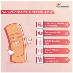 Dr Morepen Aid Adhesive First Aid Dressing Bandages 10