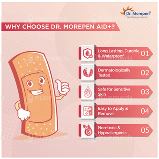 Dr Morepen Aid Adhesive First Aid Dressing Bandages 10