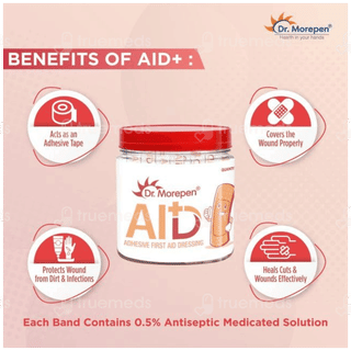 Dr Morepen Aid Adhesive First Aid Dressing Bandages 10