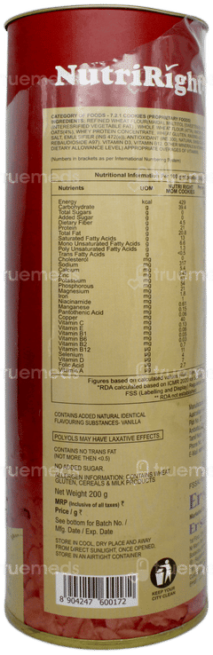 Nutriright Mom No Added Sugar Cookies 200gm