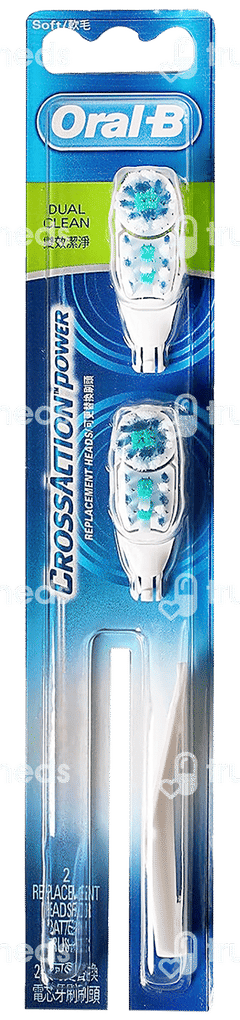 Oral B Cross Action Power Replacement Heads Soft Toothbrush 2 Oral B Cross Action Power Replacement Heads Soft Toothbrush 2