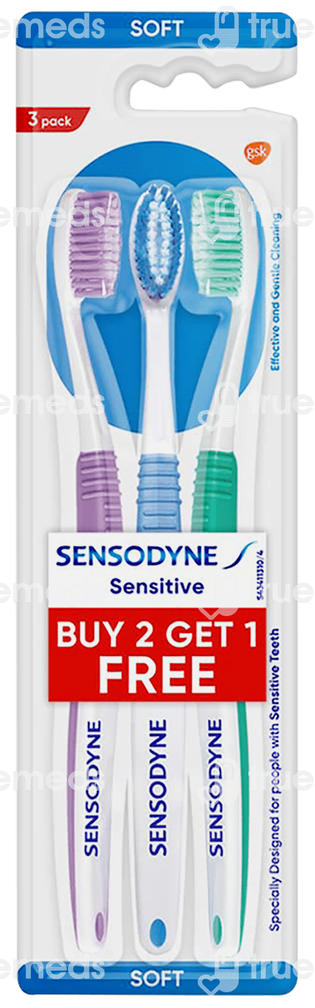 Sensodyne Sensitive Tooth Brush Buy 2 Get 1 Free 3 Units