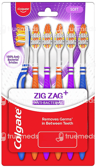 Colgate Zig Zag+ Anti Bacterial Medium Toothbrush 6