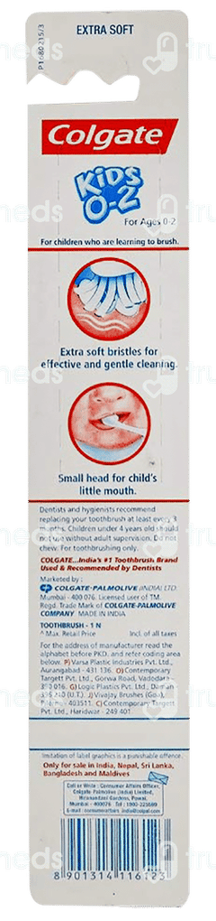 Colgate Kids Extra Soft 0 To 2 Years Toothbrush 1