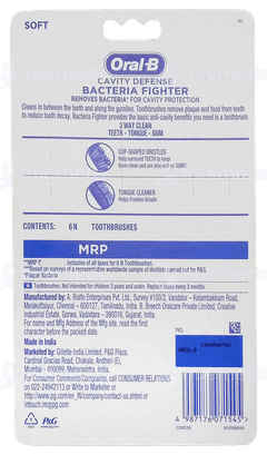 Oral B Cavity Defense Bacteria Fighter Soft Toothbrushes 6