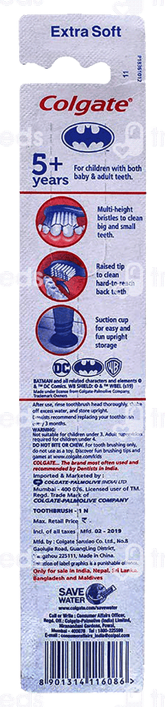 Colgate Kids Batman 5+ Years Extra Soft Toothbrush 1