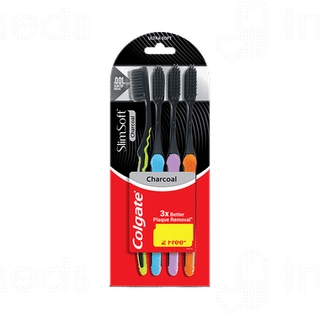 Colgate Slim Soft Charcoal Toothbrush Buy 2 Get 2 Free