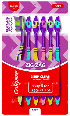 Colgate Zig Zag Deep Clean Soft Toothbrush 6