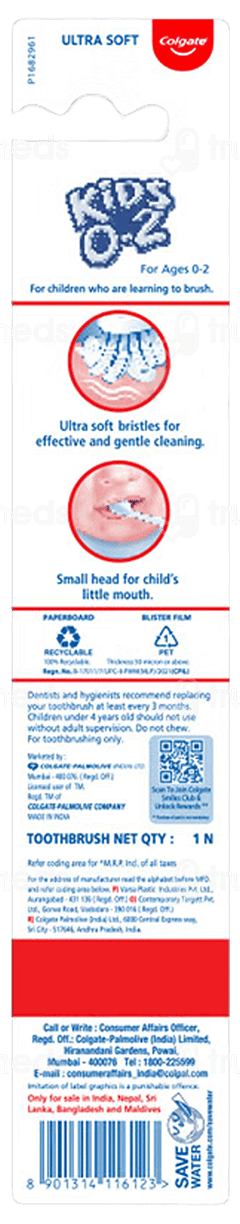 Colgate Kids Ultra Soft For 0 To 2 Years Toothbrush 1