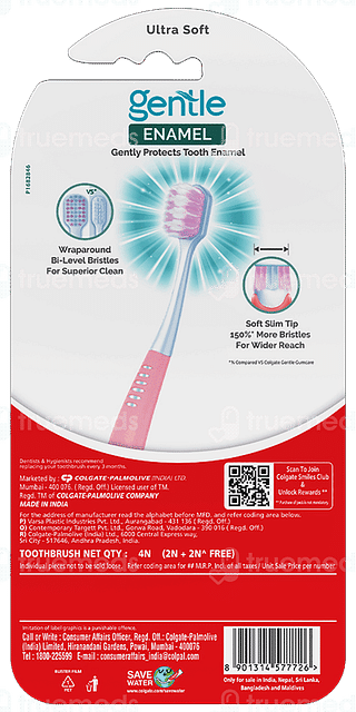 Colgate Gentle Enamel Ultra Soft Buy 2 Get 2 Free Pack Of 4 Toothbrush