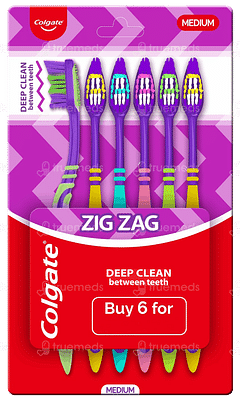 Colgate Zig Zag Deep Clean Medium Toothbrush 6