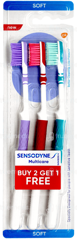 Sensodyne Multicare New Soft Toothbrush Buy 2 Get 1 Free