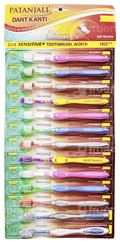 Patanjali Dant Kanti Soft Bristles 11 Flexi And 2 Sensitive+ Toothbrush Free