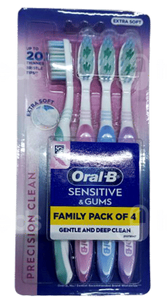Oral B Sensitive & Gums Gentle And Deep Clean Extra Soft Family Pack Of 4 Toothbrush