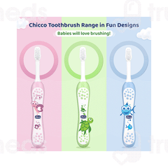Chicco For Milk Teeth 6-36 Months Extra Soft Green Kids Toothbrush 1