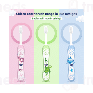 Chicco For Milk Teeth 6-36 Months Extra Soft Green Kids Toothbrush 1