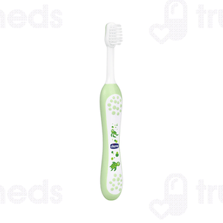 Chicco For Milk Teeth 6-36 Months Extra Soft Green Kids Toothbrush 1
