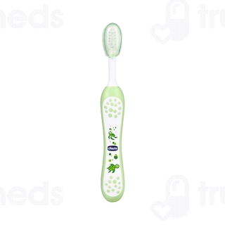 Chicco For Milk Teeth 6-36 Months Extra Soft Green Kids Toothbrush 1